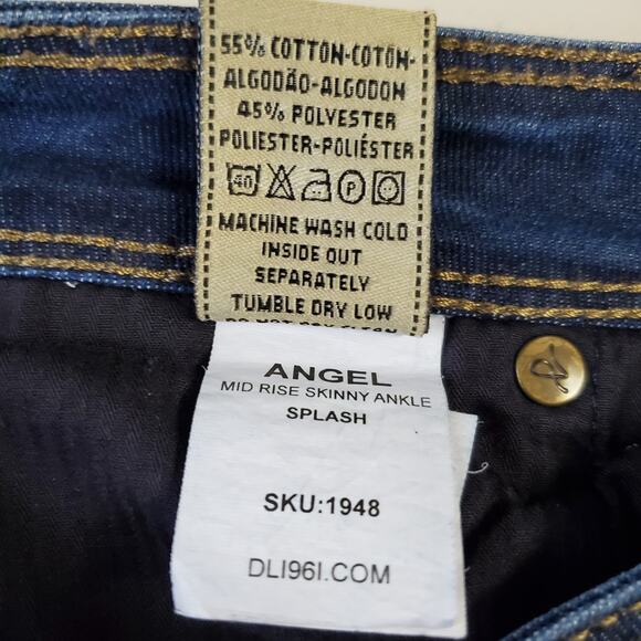DL1961 Women's Angel Mid-Rise Skinny Ankle Jeans Size 26 4-Way Stretch Classic - Picture 7 of 9